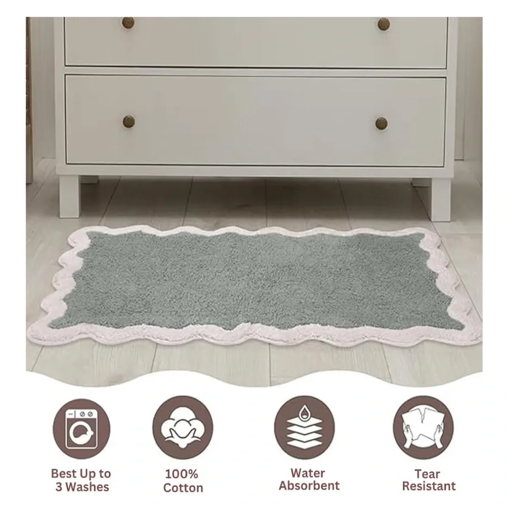 Blue Bathroom Mat Absorbent & Quick-Dry 20x32”